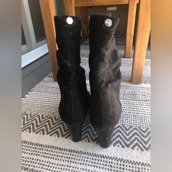 Circus by Sam Edelman Black Suede Heeled Boots - Picture 5 of 8